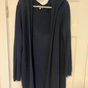 Long Women's Cardigan Sweater with Hood